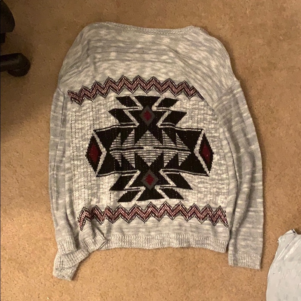 patterned cardigan